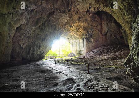 Stopica Cave Hall, Rozanstvo, Serbien Stockfoto