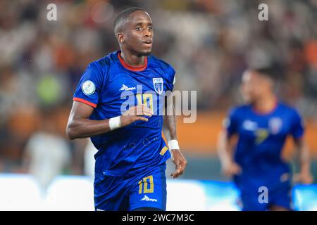 Abidjan, Nigeria. Januar 2024. Ghana gegen Kap Verde. Afrikanischer Nationenpokal AFCON 2023. Jamiro Monteiro Alvarenga erzielt Ghana. Victor Modo Credit: Victor Modo/Alamy Live News Stockfoto