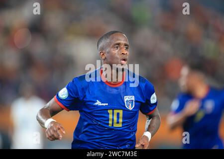 Abidjan, Nigeria. Januar 2024. Ghana gegen Kap Verde. Afrikanischer Nationenpokal AFCON 2023. Jamiro Monteiro Alvarenga erzielt Ghana. Victor Modo Credit: Victor Modo/Alamy Live News Stockfoto