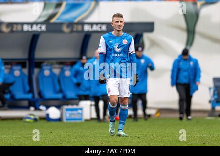 Rostock, Deutschland 14. Januar 2024: Testspiel - 2023/2024 - FC Hansa Rostock gegen VfB Lübeck im Bild: Nico Neidhart (Hansa Rostock) Stockfoto