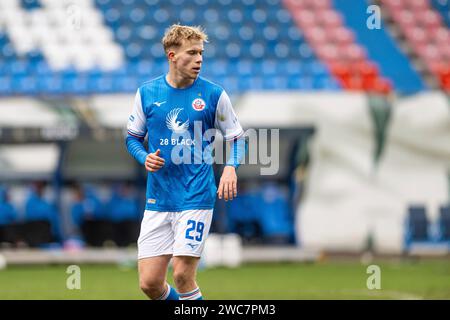 Rostock, Deutschland 14. Januar 2024: Testspiel - 2023/2024 - FC Hansa Rostock gegen VfB Lübeck im Bild: Felix Ruschke (Hansa Rostock) Stockfoto