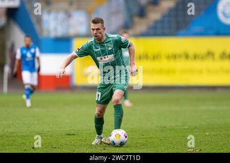 Rostock, Deutschland 14. Januar 2024: Testspiel - 2023/2024 - FC Hansa Rostock gegen VfB Lübeck im Bild: Janek Sternberg (VfB Lübeck) Stockfoto