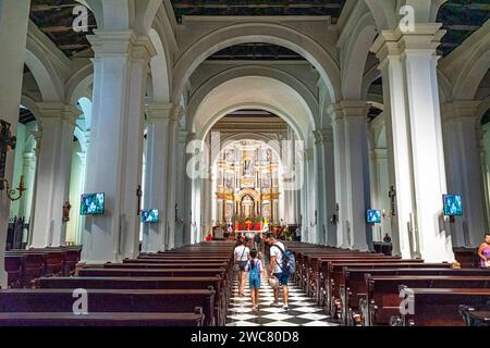 Innenraum La Catedral Basílica Santa María la Antigua de Panamá - Panama-Stadt Stockfoto