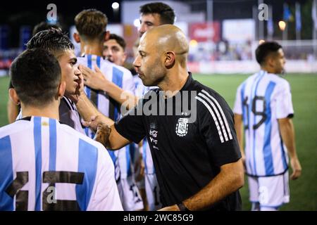 Javier Mascherano, Trainer der argentinischen U-20-Nationalmannschaft, Champion des internationalen COTIF-Turniers im Juli 2022 in Alcudia, Valencia, Spanien Stockfoto