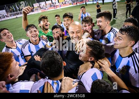 Javier Mascherano, Trainer der argentinischen U-20-Nationalmannschaft, Champion des internationalen COTIF-Turniers im Juli 2022 in Alcudia, Valencia, Spanien Stockfoto
