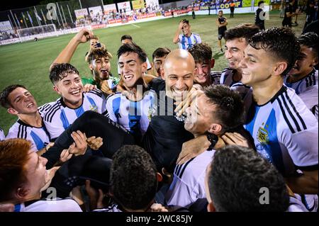 Javier Mascherano, Trainer der argentinischen U-20-Nationalmannschaft, Champion des internationalen COTIF-Turniers im Juli 2022 in Alcudia, Valencia, Spanien Stockfoto