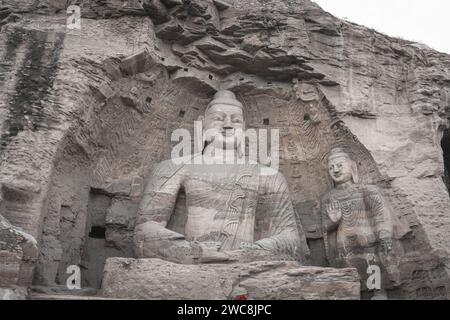 Yungang Grotten. Weltkulturerbe. Eines der vier berühmtesten buddhistischen Höhlen in China befindet sich in Datong, Provinz Shanxi. It Stockfoto