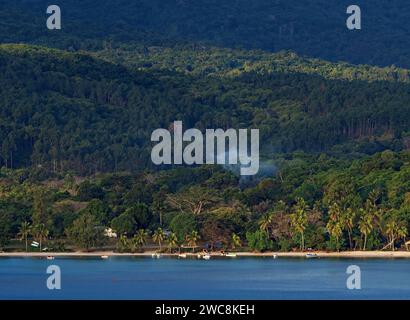 South Pacific Cruise / Aneityum Island ist die südlichste Insel von Vanuatu. Nach der Abfahrt von Sydney, Australien, fährt dieses Schiff nach New CA Stockfoto