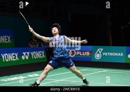 Axiata Arena, Kuala Lumpur, Malaysia. Januar 2024. Akane Yamaguchi (JPN), 12. JANUAR 2024 - Badminton: PETRONAS Malaysia Open 2024 Viertelfinalspiel der Frauen in der Axiata Arena, Kuala Lumpur, Malaysia. Quelle: Itaru Chiba/AFLO/Alamy Live News Stockfoto