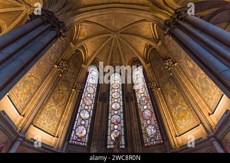 Das Innere der Kathedrale von Lille, die Basilika Notre Dame de la Treille in Lille, Frankreich Stockfoto