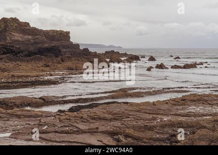 Sir Thomas's Grube und Cross Grube in Bude, Cornwall, England, Großbritannien Stockfoto