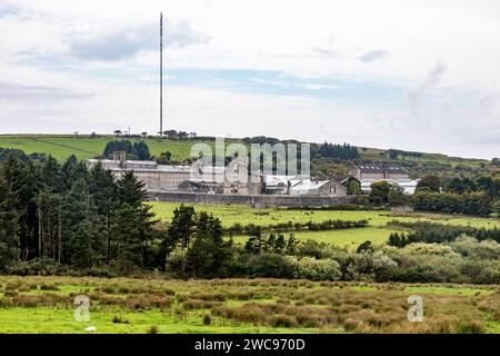 HM Dartmoor Prison in Princetown, Devon, ein denkmalgeschütztes Gebäude aus dem 19. Jahrhundert und ein Gefängnis der Kategorie C, England, Großbritannien, 2023 Stockfoto