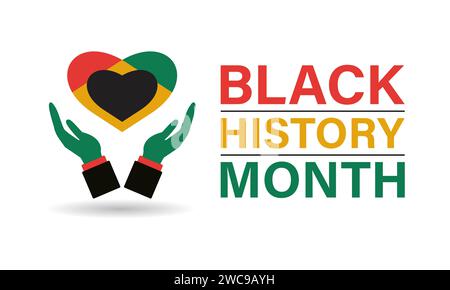 Black History Month wird jedes Jahr im februar gefeiert. Vektorbanner, Flyer, Poster und Vorlagen für soziale Medien. Stock Vektor