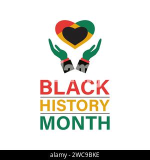 Black History Month wird jedes Jahr im februar gefeiert. Vektorbanner, Flyer, Poster und Vorlagen für soziale Medien. Stock Vektor