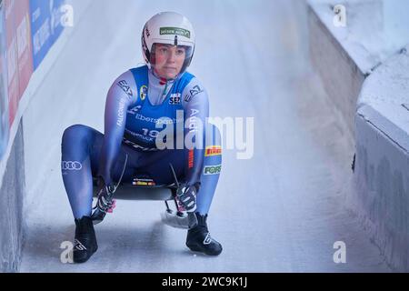 Innsbruck, Österreich 13.- 14. Januar 2024: Eberspächer Rennrodel Weltcup - 2023/2024 - 13.01.2024 im Bild: Sandra Robatscher (ITA) Stockfoto