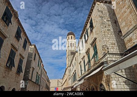 Blick nach Westen entlang Placa (stradun), Dubrovnik Stockfoto