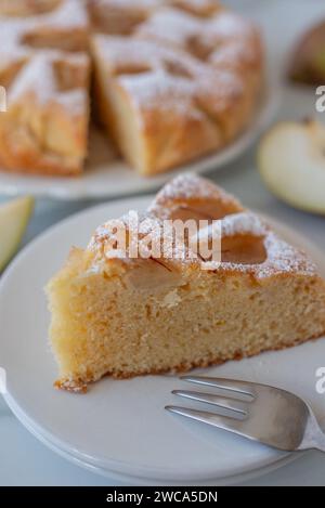 Süße hausgemachte Vanillebirne Pie Stockfoto