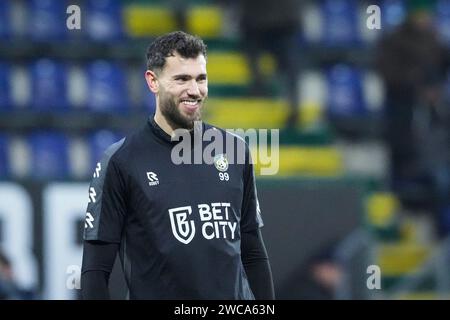 Sittard, Niederlande. Januar 2024. SITTARD, NIEDERLANDE - 13. JANUAR: Michael Verrips von Fortuna Sittard während des niederländischen Eredivisie-Spiels zwischen Fortuna Sittard und Sparta Rotterdam im Fortuna Sittard Stadion am 13. Januar 2024 in Sittard, Niederlande. (Foto von Orange Pictures) Credit: dpa/Alamy Live News Stockfoto