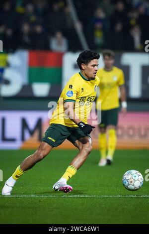 Sittard, Niederlande. Januar 2024. SITTARD, NIEDERLANDE - 13. JANUAR: Ragnar Oratmangoen von Fortuna Sittard während des niederländischen Eredivisie-Spiels zwischen Fortuna Sittard und Sparta Rotterdam im Fortuna Sittard Stadion am 13. Januar 2024 in Sittard, Niederlande. (Foto von Orange Pictures) Credit: dpa/Alamy Live News Stockfoto