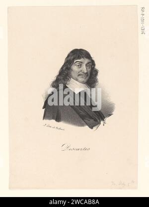 Portret van René Descartes, Anonym, Witwe Delpech (Naudet), nach Frans Hals, 1818 - 1842 Druck Paris Papier historische Personen Stockfoto