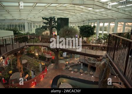 Quranic Park, Dubai, Vereinigte Arabische Emirate, 12. Januar 2024, das Projekt gliedert sich in Grünflächen mit 12 Obstplantagen und Gewächshäusern für den Anbau Stockfoto