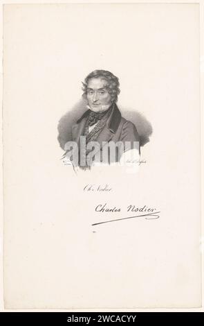 Portret van Charles Nodier, anonym, veuve Delpech (Naudet), nach Antoine Maurin, in oder nach 1818 - in oder vor 1842 Druck Paris Papier historische Personen Stockfoto