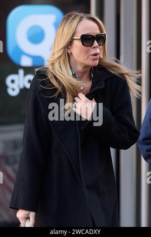 London, UK . 15/01/2024. Amanda Holden hat die Global Radio Studios verlassen. Quelle: Alan D West/Alamy Live News Stockfoto