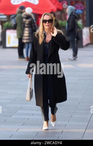 London, UK . 15/01/2024. Amanda Holden hat die Global Radio Studios verlassen. Quelle: Alan D West/Alamy Live News Stockfoto