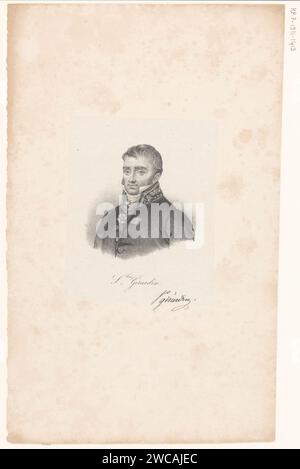 Portret van Louis Stanislas de Girardin, anonym, veuve Delpech (Naudet) (möglicherweise), in oder nach 1818 - in oder vor 1842 Druck Paris Papier. Historische Personen Stockfoto