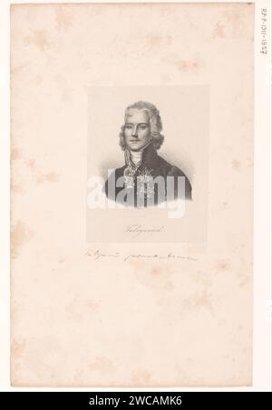 Portret van Charles-Maurice de Talleyrand, anonym, veuve Delpech (Naudet) (evtl.), nach Francois Gérard, in oder nach 1818 - in oder vor 1842 Druck Paris Papier. Historische Personen Stockfoto