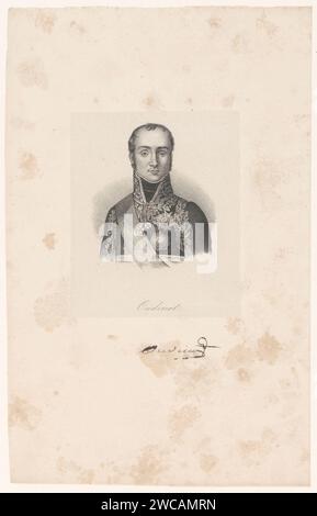 Portret van Nicolas-Charles Oudinot, anonym, veuve Delpech (Naudet) (möglicherweise), nach Antoine Maurin, nach Robert Lefevre, in oder nach 1818 - in oder vor 1842 Druck Paris Papier. Historische Personen Stockfoto