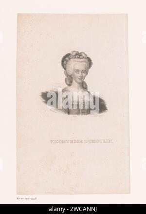 Portret van de Viscounte Dumoulin, Jean Marie Leroux, nach Charles-Barthélemy-Jean Durupt, 1836 Druckpapier Stahlstich historischer Personen Stockfoto