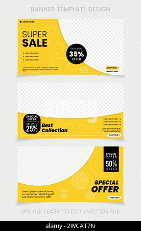 Business-Banner über Social Media Fashion Sale Discount Promotion Marketing-Werbung Stock Vektor
