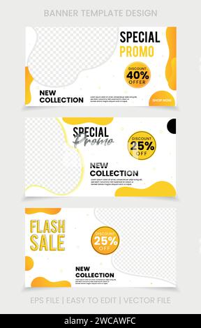 Business-Banner über Social Media Fashion Sale Discount Promotion Marketing-Werbung Stock Vektor