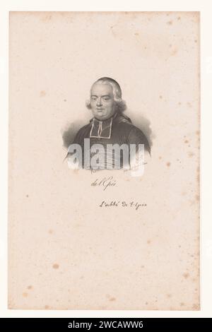 Portret van Charles -Michel de l'Epée, Nicolas Maurin, 1825 - 1842 Druck Paris Papier historische Personen Stockfoto