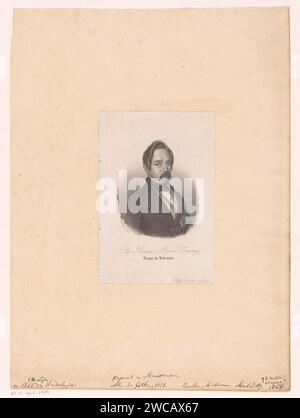 Portret Van Ramón María Narváez y Campos, Hertog Van Valencia, Carl Mayer, nach Giuseppe Fagnani, 1851 Druck Nürnberg Papier Stahl Gravur historische Personen Stockfoto