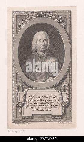 PortraT van Simon Ambrosius von Stock, Johann Ernst Mansfeld, nach Johann Karl Auerbach, 1773 Druckpapiergravur historischer Personen Stockfoto