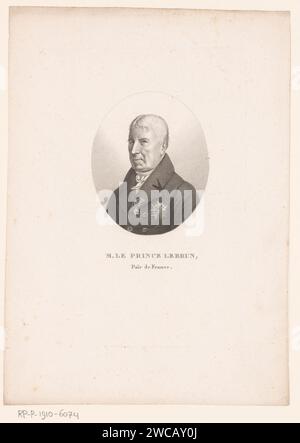 Portret van Charles -Francois Lebrun, Ambroise Tardieu, 1820 - 1828 Druck Paris Papier mit historischen Personen Stockfoto