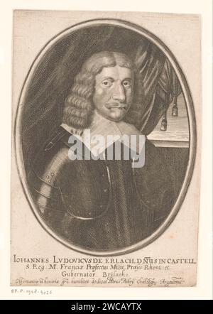 PortraT van Johann Ludwig von Erlach, Peter Aubry (III) (zugeschrieben), 1620 - 1650 Druck Straßburg (Frankreich) Papierstich historischer Personen Stockfoto