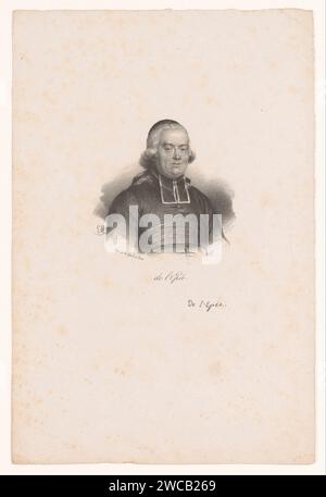 Portret van Charles -Michel de l'Epée, Nicolas Maurin, 1825 - 1842 Druck Paris Papier historische Personen Stockfoto