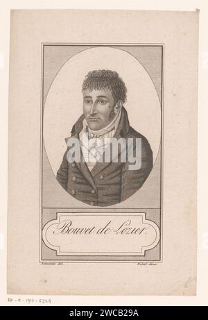 Portret van Jean-Baptiste Charles Bouvet de Lozier, Anonym, Hél. Hubert, nach Dumonstier, 1804 Druck Paris Papier graviert historische Personen Stockfoto