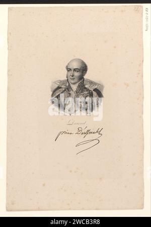 Portret van Louis Nicolas Davout, anonym, veuve Delpech (Naudet), in oder nach 1818 - in oder vor 1842 Druck Paris Papier historische Personen Stockfoto