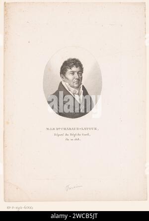 Portret van Antoine Georges Francois de Chabaud -Latour, Ambroise Tardieu, 1820 - 1821 Druck Paris Papier mit historischen Personen. Politiker, z. B. Parteiführer. Politiker, z. B. Parteiführer Stockfoto