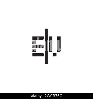 EV Geometric bold-Konzept in hochwertigem, professionellem Design, das auf allen Druckmedien gut gedruckt werden kann Stock Vektor