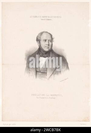 Portret van Vizeresident Henri Boulay de la Meurthe, Anonym, Louis Henri decan, 1849 - 1852 Druck Paris Papier historische Personen Stockfoto