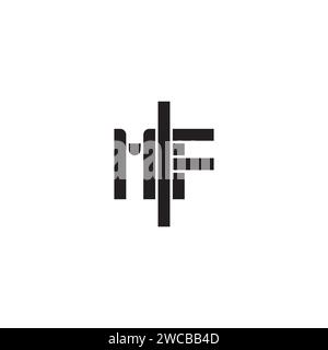 MF Geometric bold-Konzept in hochwertigem, professionellem Design, das auf allen Druckmedien gut gedruckt wird Stock Vektor