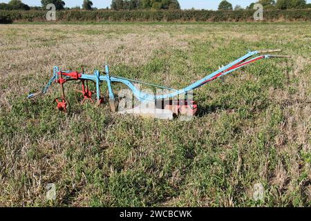 Ein Vintage Pferd gezeichnet Landwirtschaft Pflug. Stockfoto