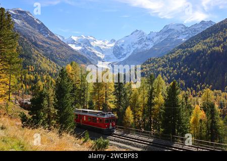 Der Morteratschglacierist der flächenmäßig größte Gletscher im Berninagebirge der Bündner Alpen in der Schweiz Stockfoto