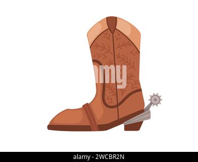 Cowboy Stiefel klassischer Stil Design Vektor Illustration isoliert auf weißem Hintergrund Stock Vektor