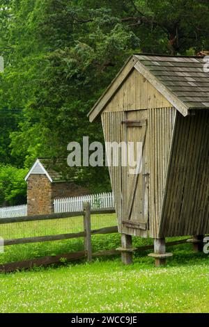 Thompson-Neely House Maiskrippe, Washington Crossing Historic Park, Pennsylvania Stockfoto